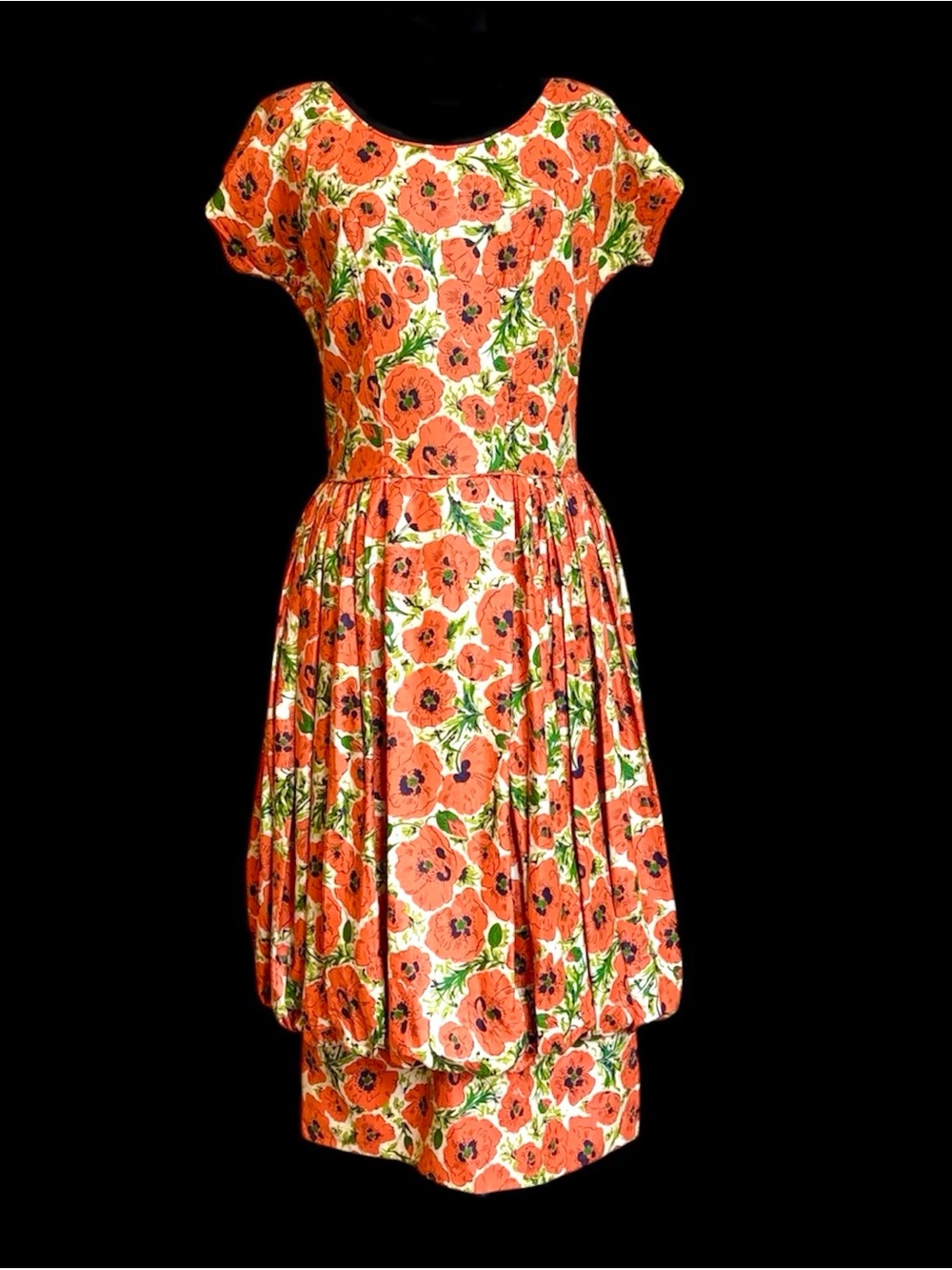 Vintage Bubble Dress à la Yves Saint Laurent for Dior Floral Summer Garden Dress